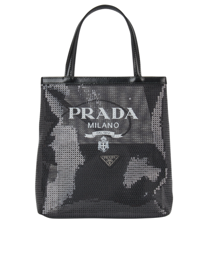 Logo Sequin Embellished Tote, front view